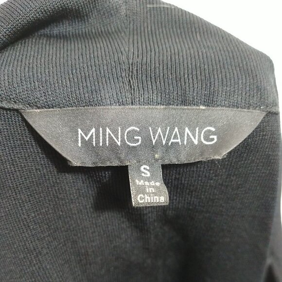 Ming Wang Snap Up Cardigan Knit Jacket Women Size S Black Acrylic Long Sleeve - Picture 4 of 8